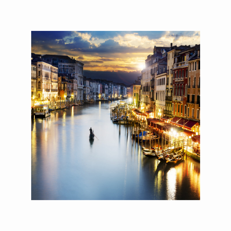 Πίνακας σε καμβά με Πόλεις με τη Βενετία